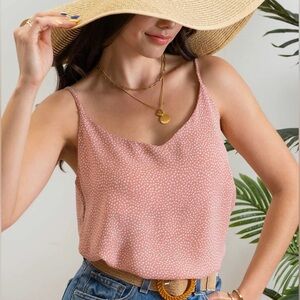 NWT MINE | Spotted Cami V Neck Blouse Anthropologie Size Small